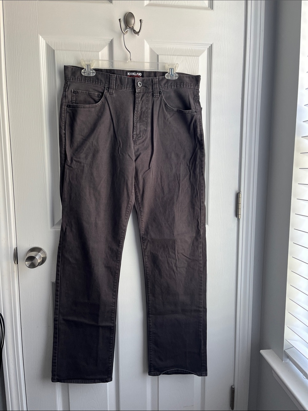Kirkland Signature Men's Pants in Charcoal Gray Size 34x32